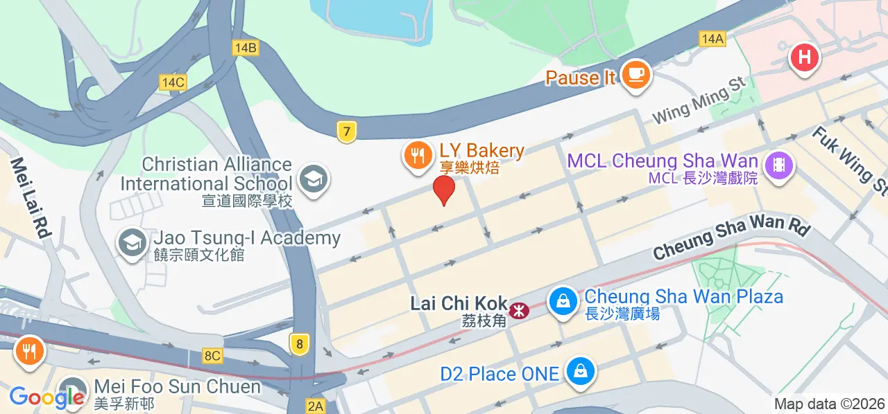中国香港九龙荔枝角永康街37号福源广场16楼E2室